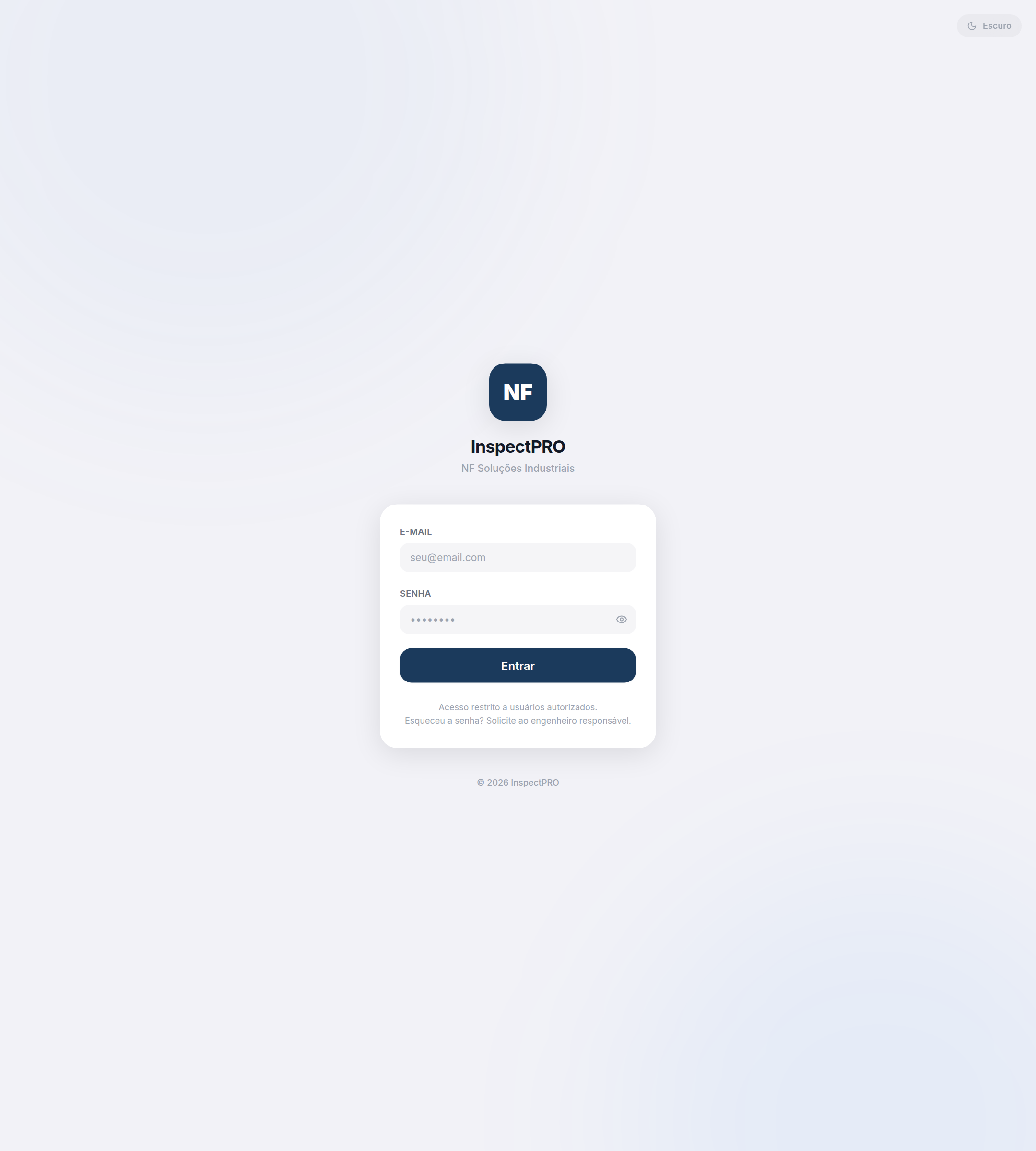 Login responsivo e elegante
