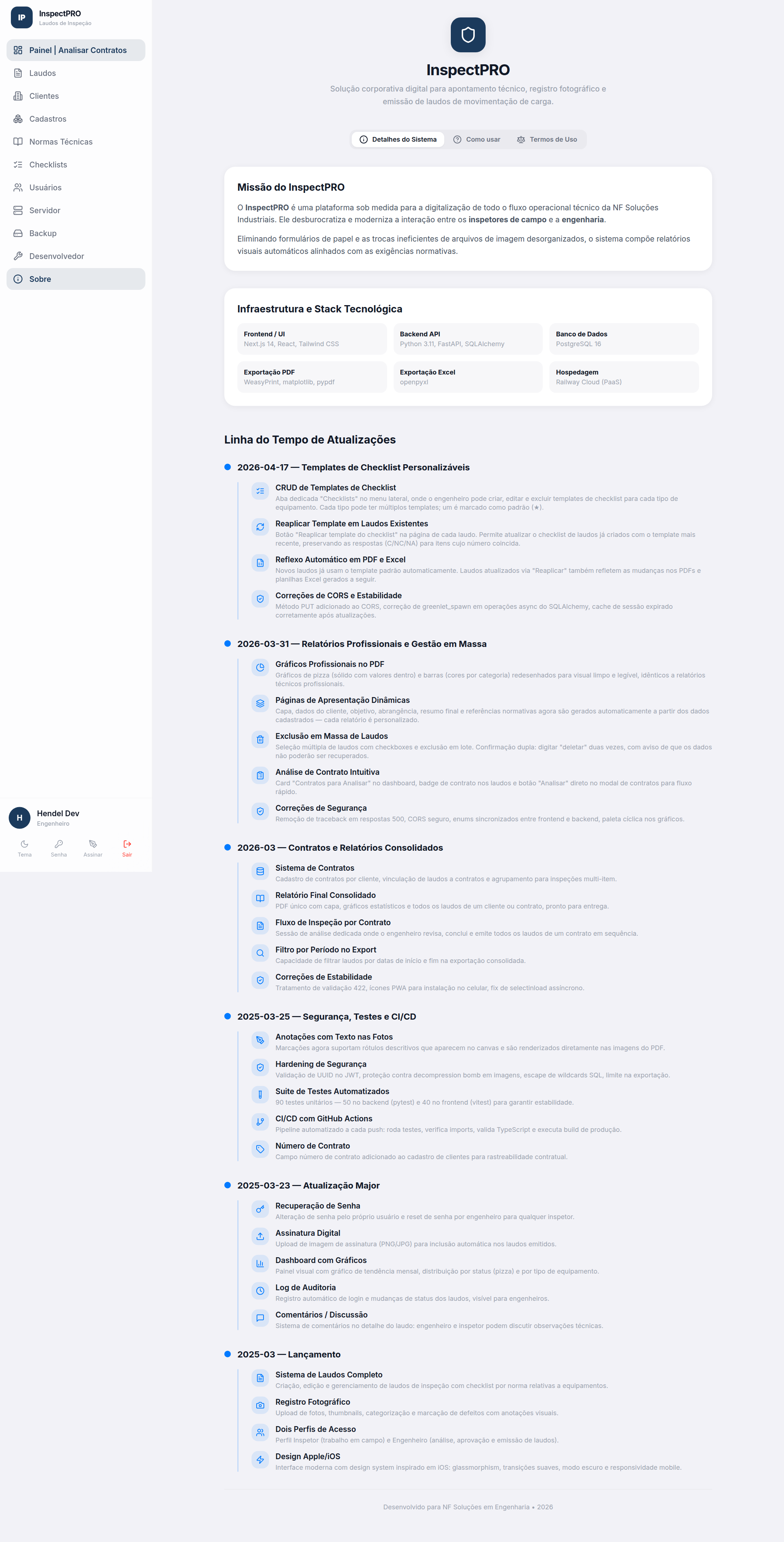 Documentação viva do produto